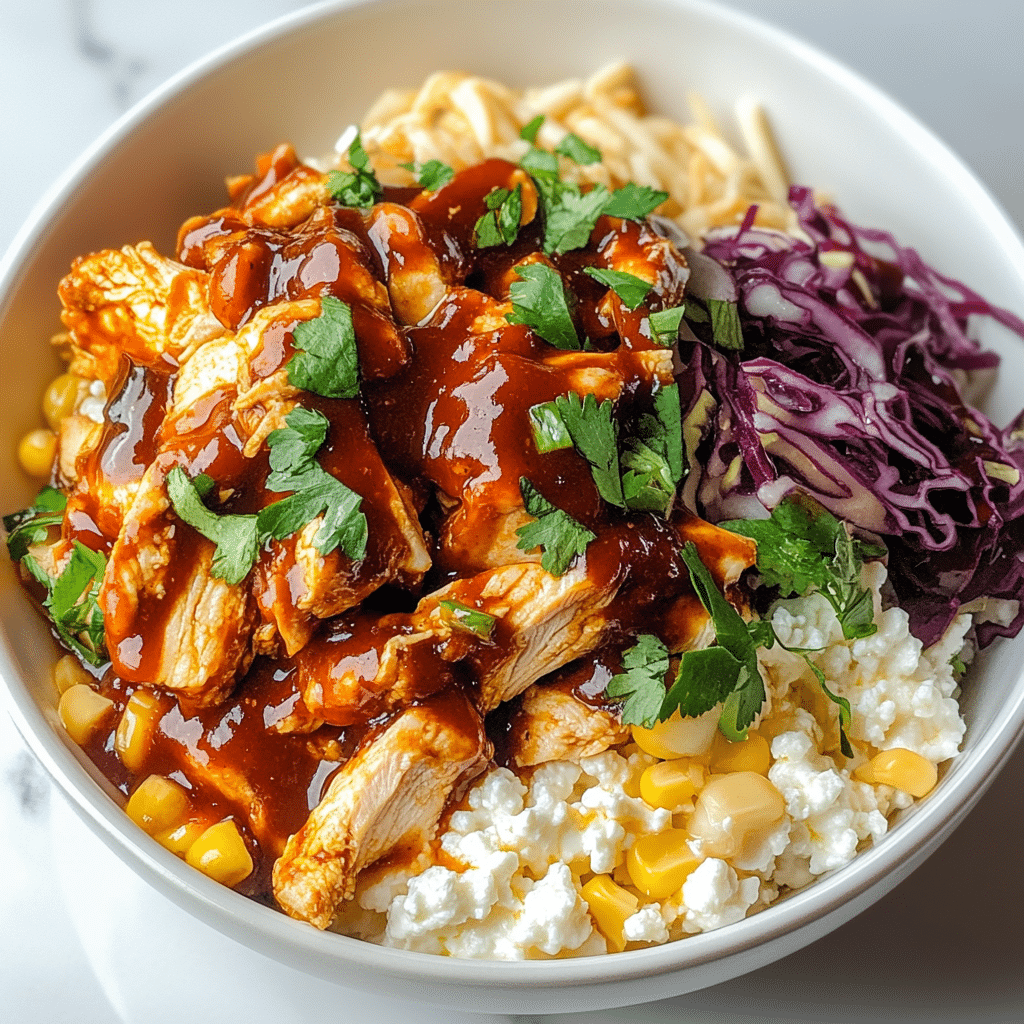 BBQ Chicken Cottage Cheese Bowl