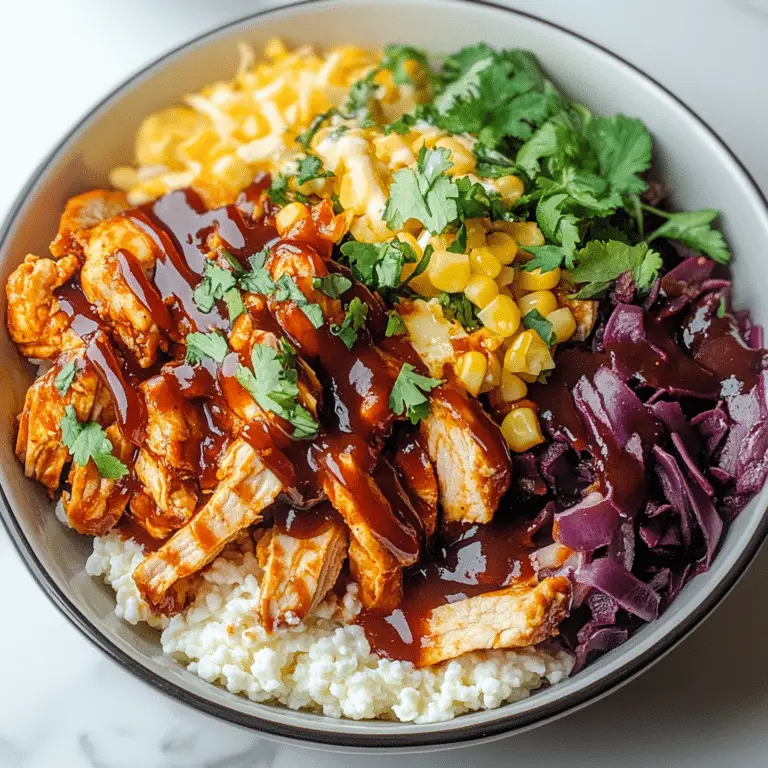 BBQ Chicken Cottage Cheese Bowl