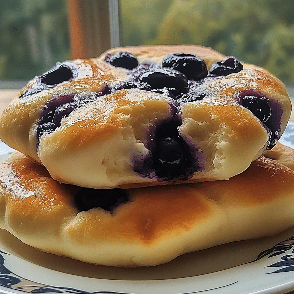 Blueberry Fluffy Cottage Cheese Cloud Bread