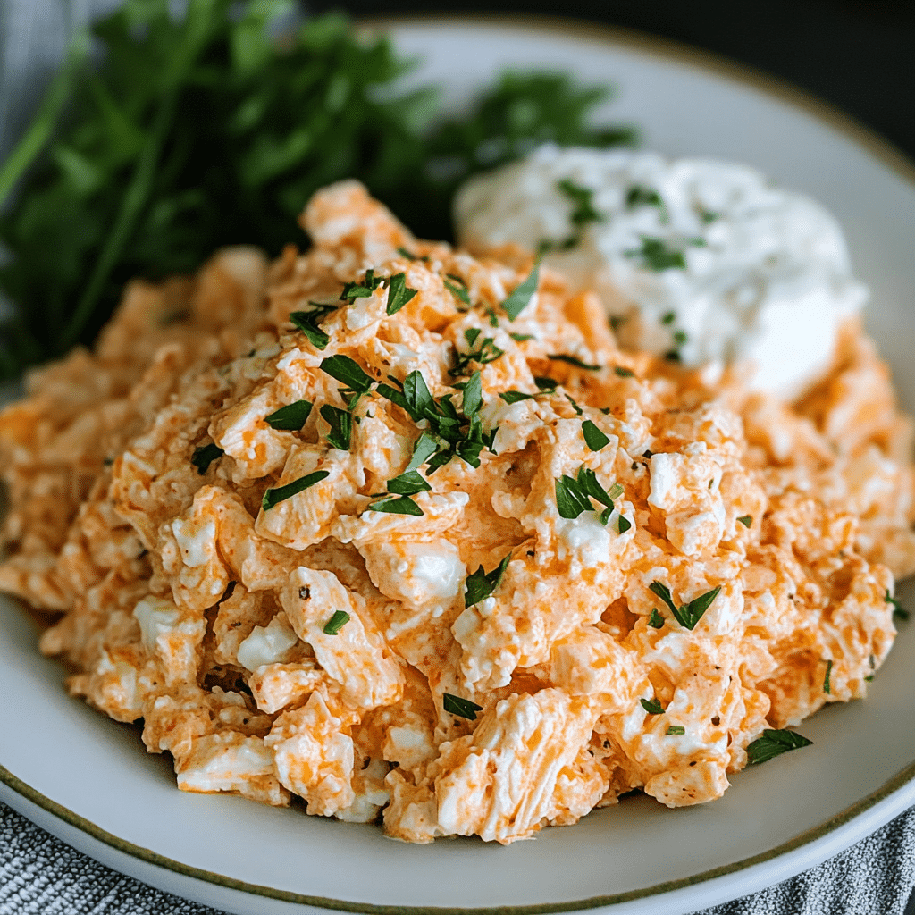 Buffalo Chicken Salad with Cottage Cheese