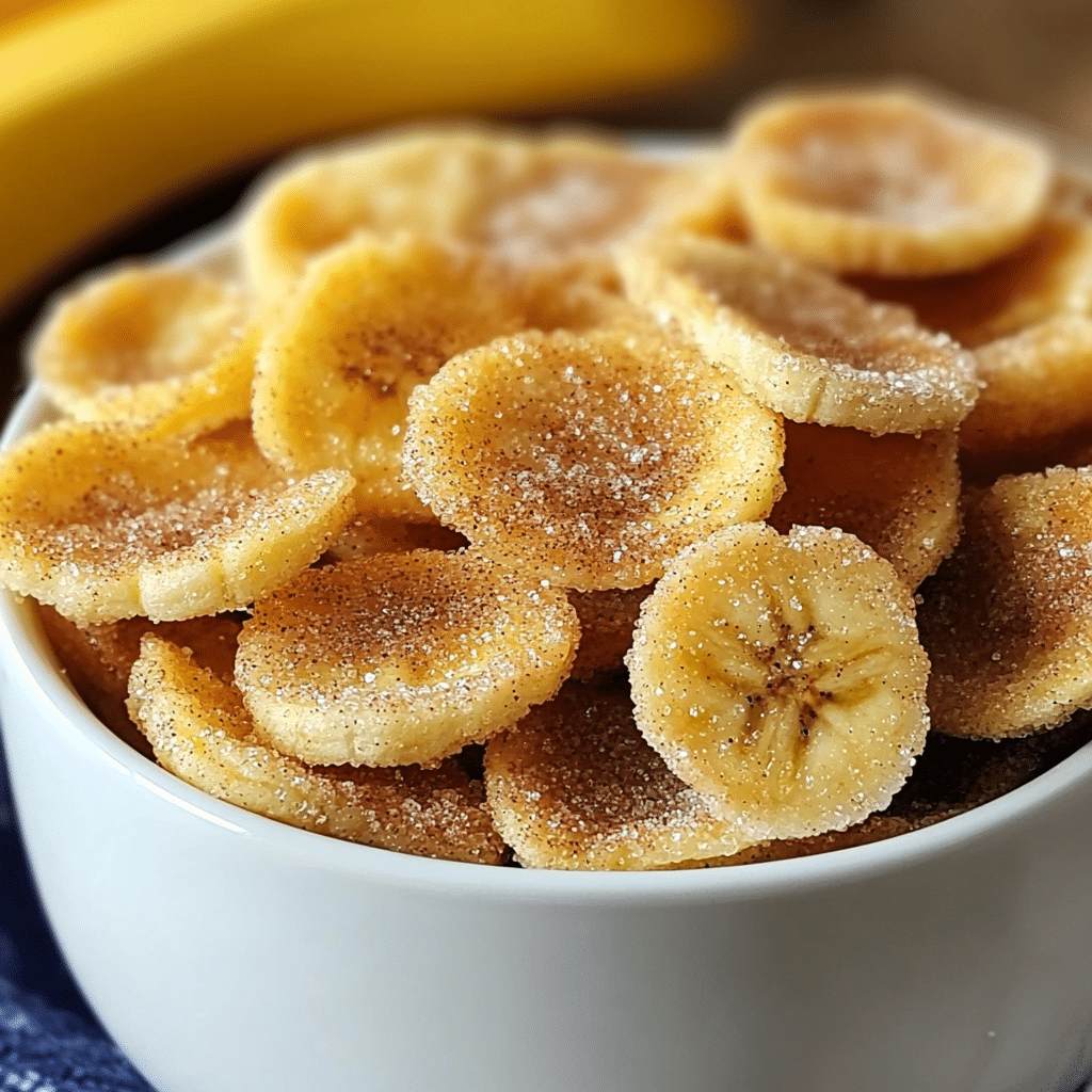 Cinnamon-Sugar Air Fryer Banana Chips