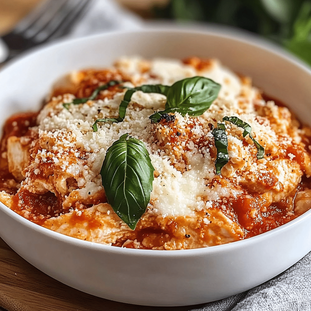 Cottage Cheese Chicken Parmesan Bowl