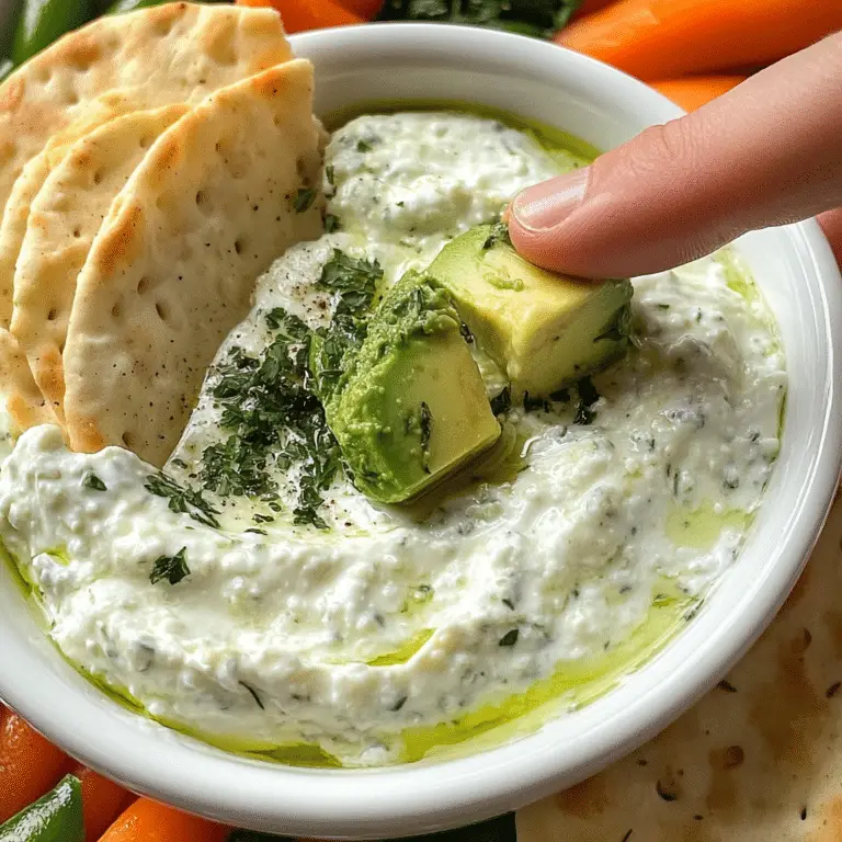 Herbed Avocado Cottage Cheese Dip