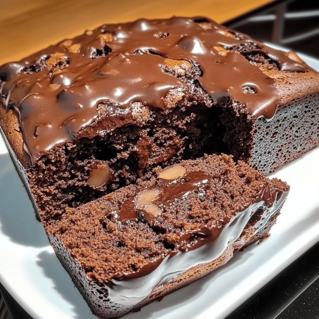 Hot Fudge Brownie Bread