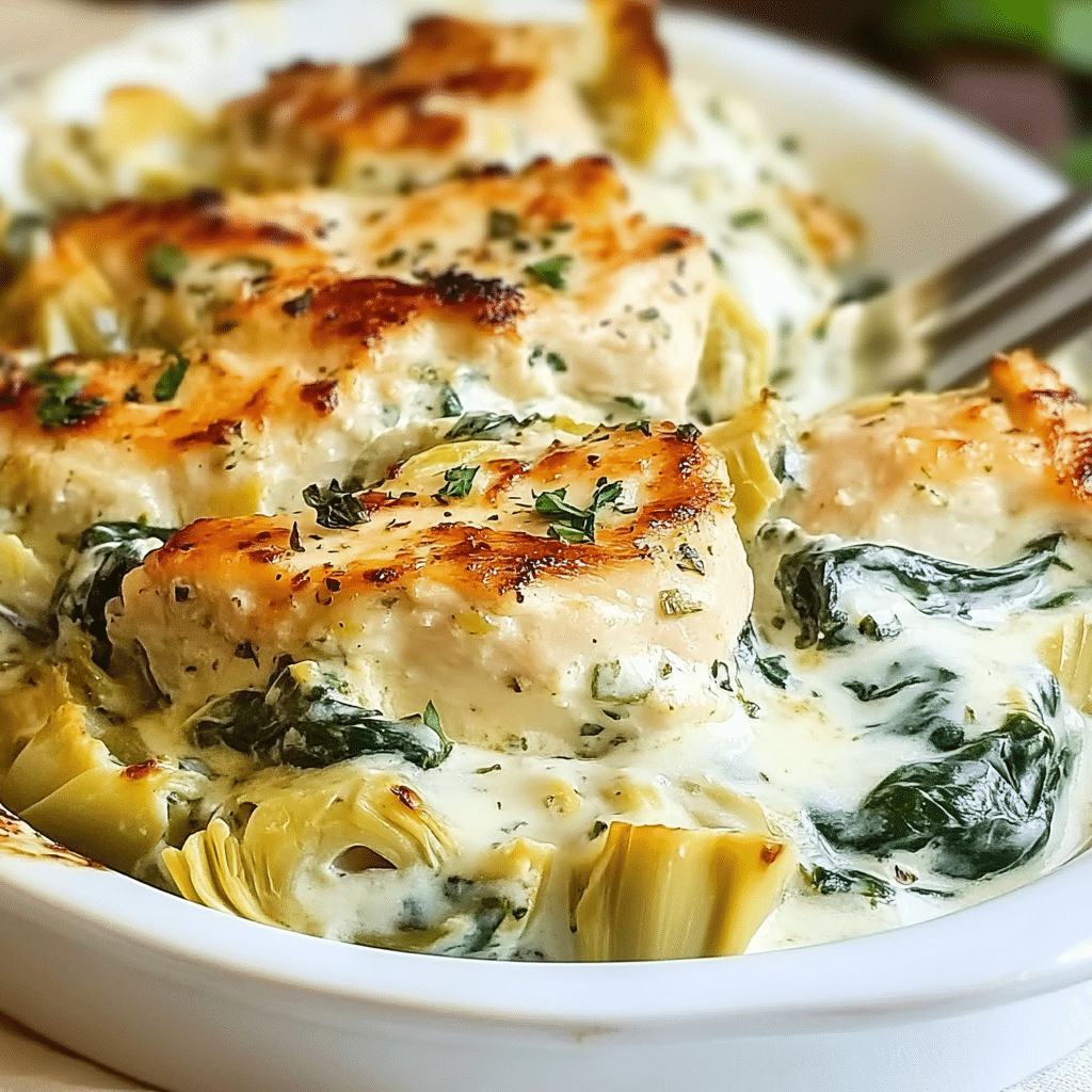 Spinach Artichoke Chicken with Cottage Cheese