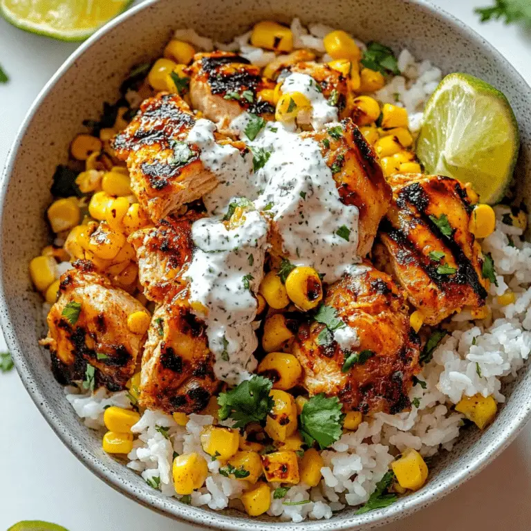 Street Corn Chicken Rice Bowl