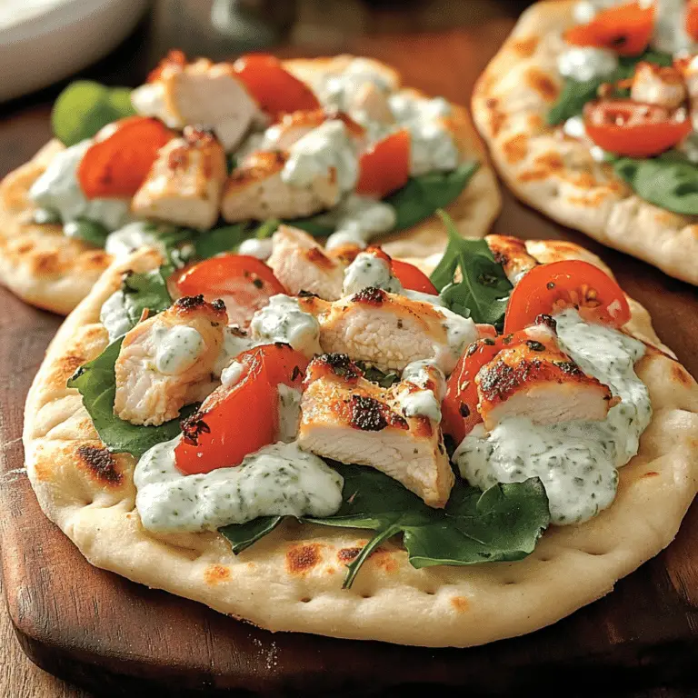 Tzatziki Chicken & Veggie Naan Pizza