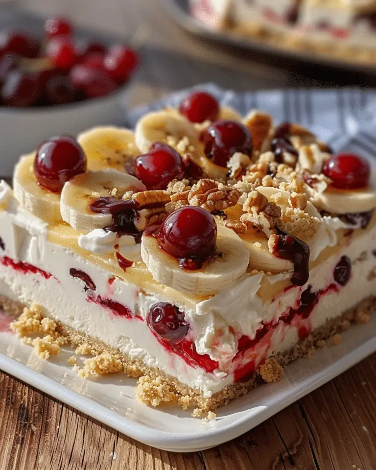 No-Bake Banana Split Cake