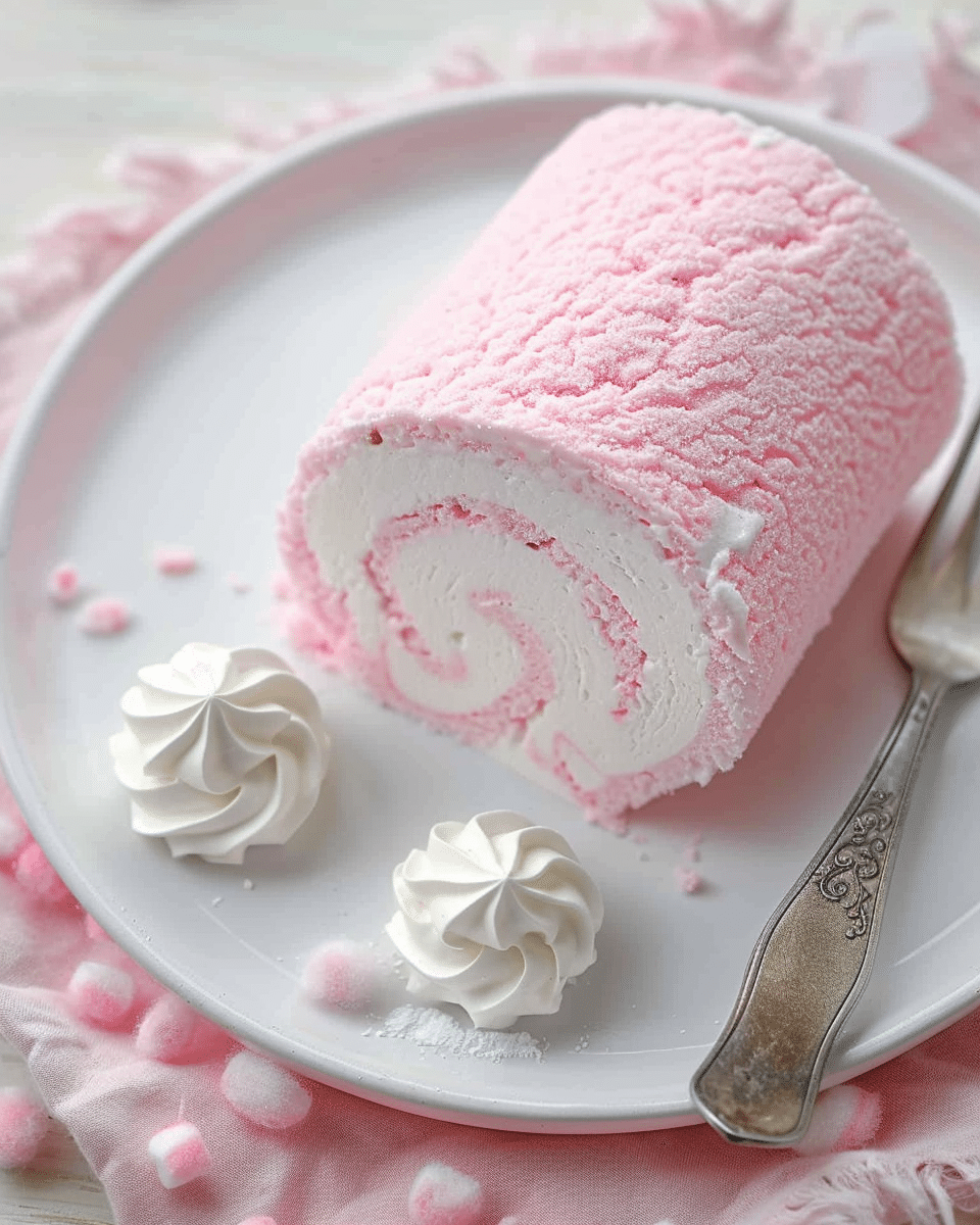 Japanese Cotton Candy Swiss Cake Roll