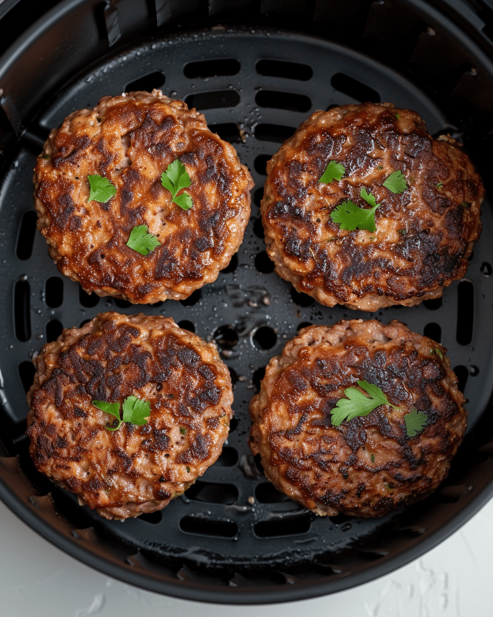 Air Fryer Burgers