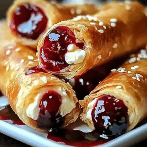 Air Fryer Cherry Cheesecake Egg Rolls