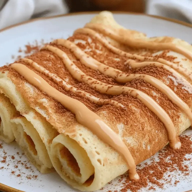 Cinnamon Roll Protein Crepes