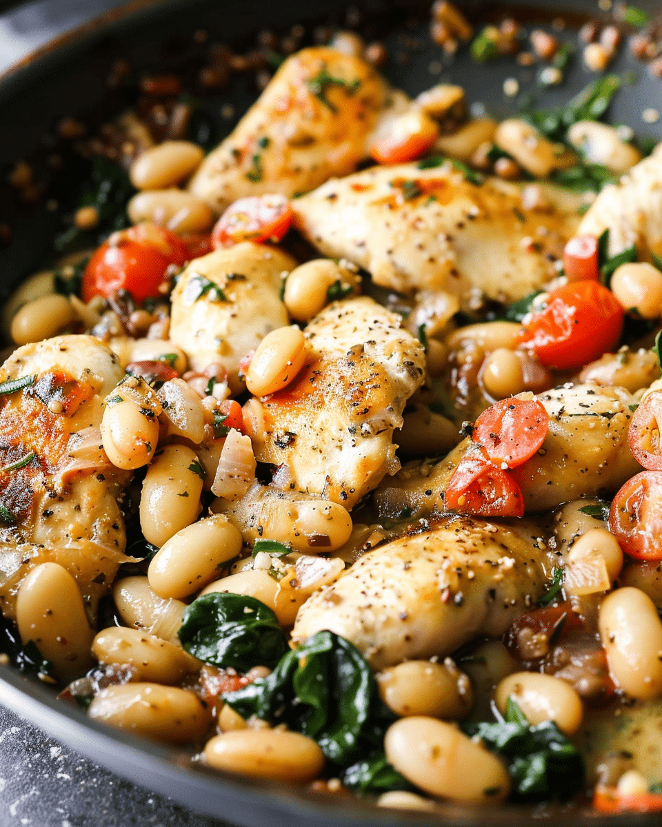 Herbed Chicken with Cannellini Beans