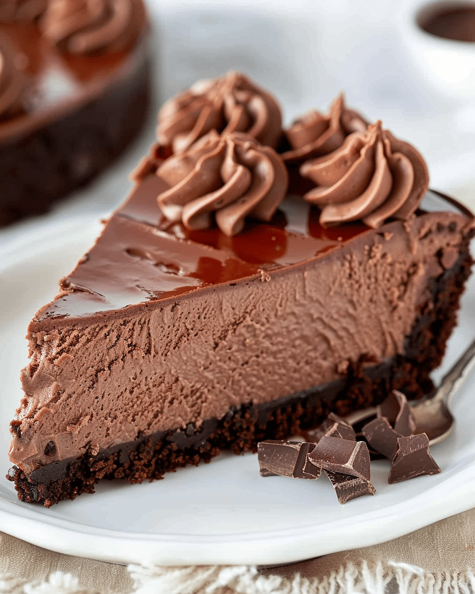 Keto Chocolate Cheesecake