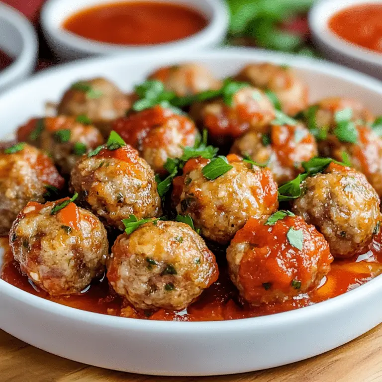 Mini Meatballs with Marinara Sauce