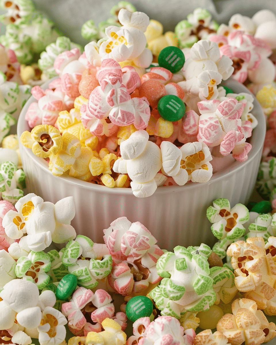 Minty Marshmallow Popcorn