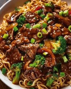 Sticky Beef Noodles