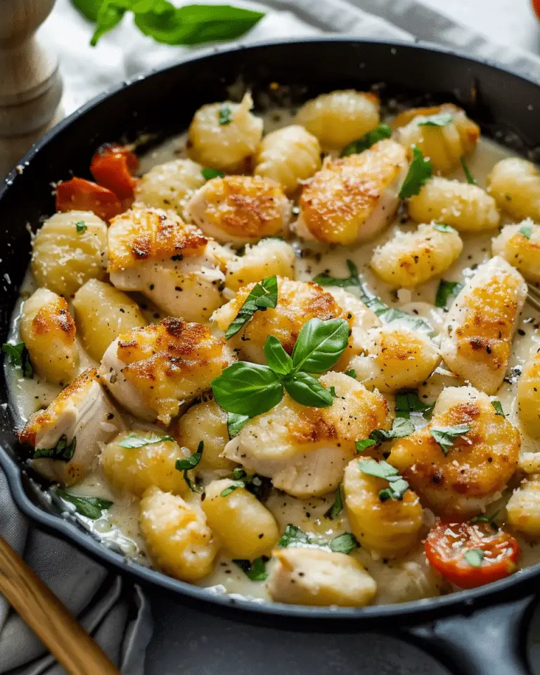 Garlic Chicken Gnocchi Skillet