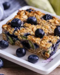 Zucchini Blueberry Baked Oatmeal