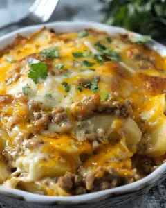 Cheesy Taco Potato Casserole