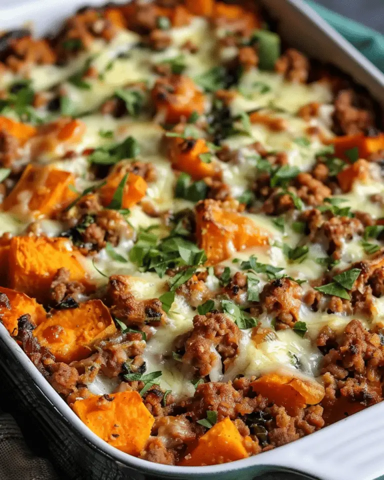 Healthy Ground Turkey Sweet Potato Bake