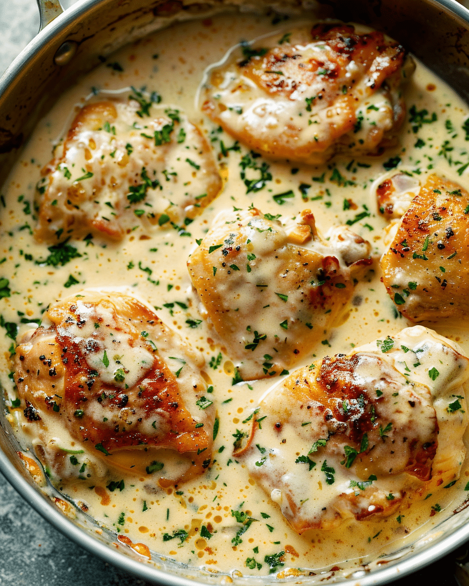 Creamy Oven-Baked Chicken Thighs