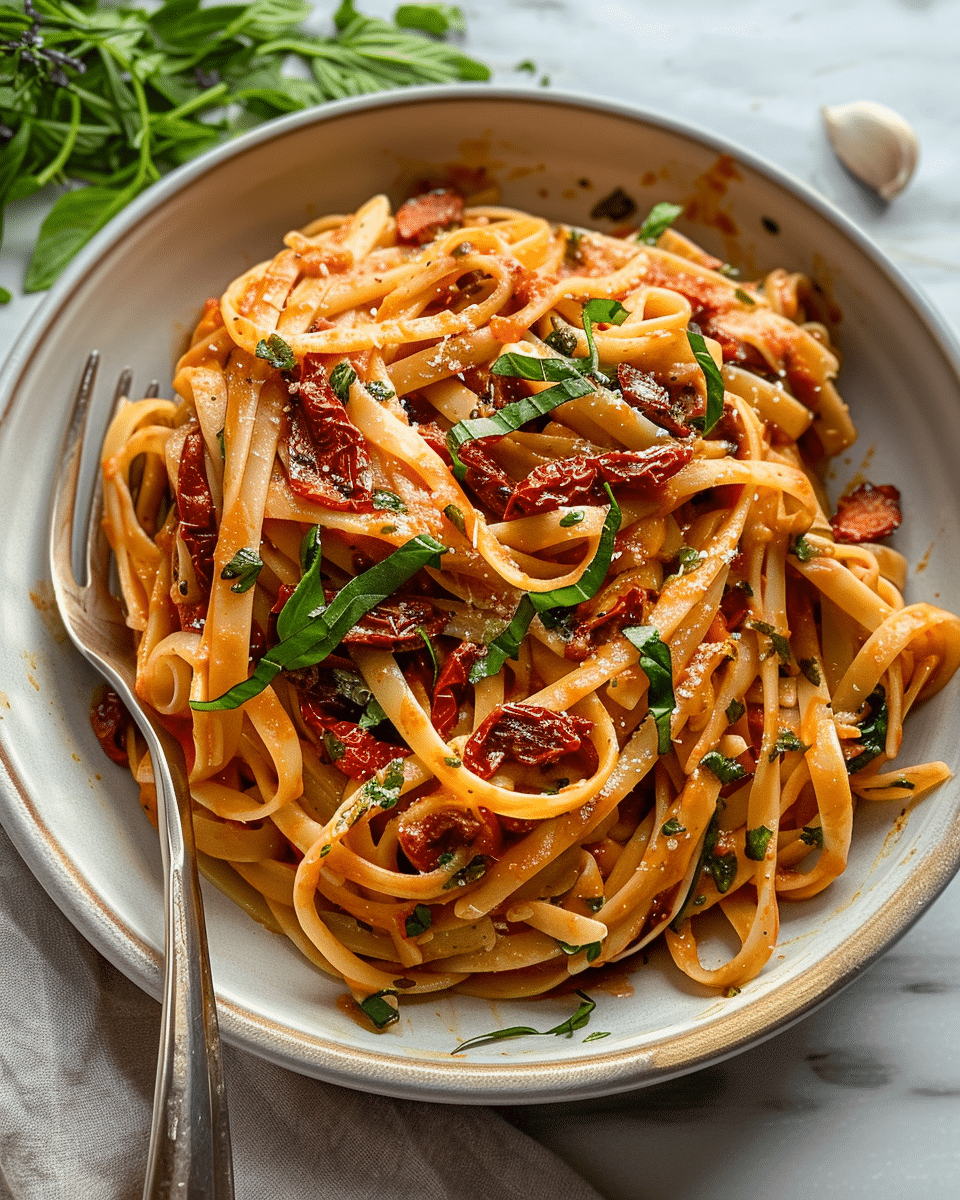 Vegan Creamy Sun-Dried Tomato Pasta