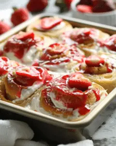 Strawberry Cheesecake Cinnabon Rolls