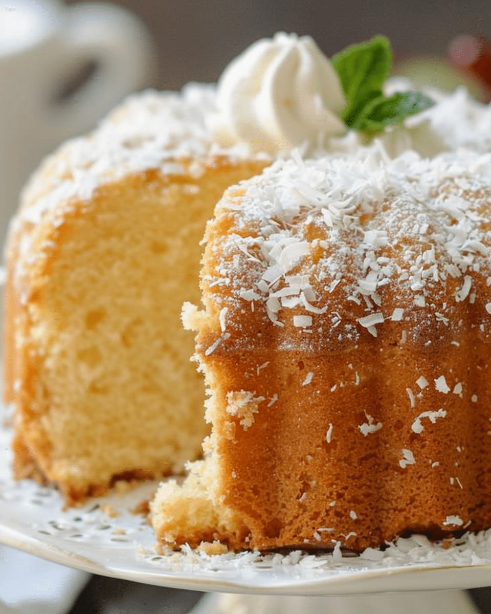 Coconut Cream Cheese Pound Cake