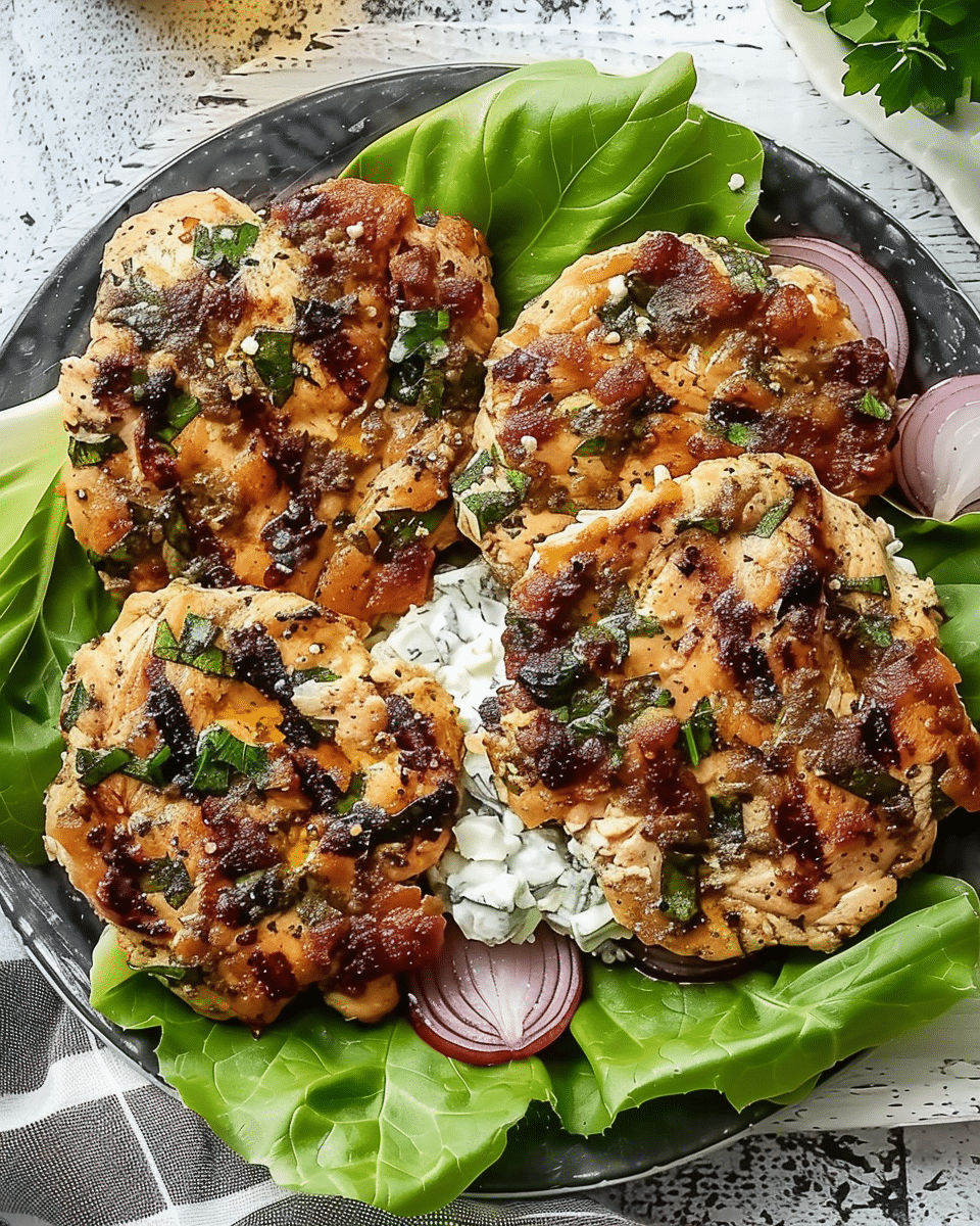 Greek Chicken Burgers