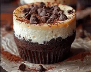 Brownie Bottom Mini Cheesecakes