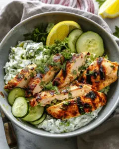Chicken Tzatziki Bowls: Mediterranean Bliss