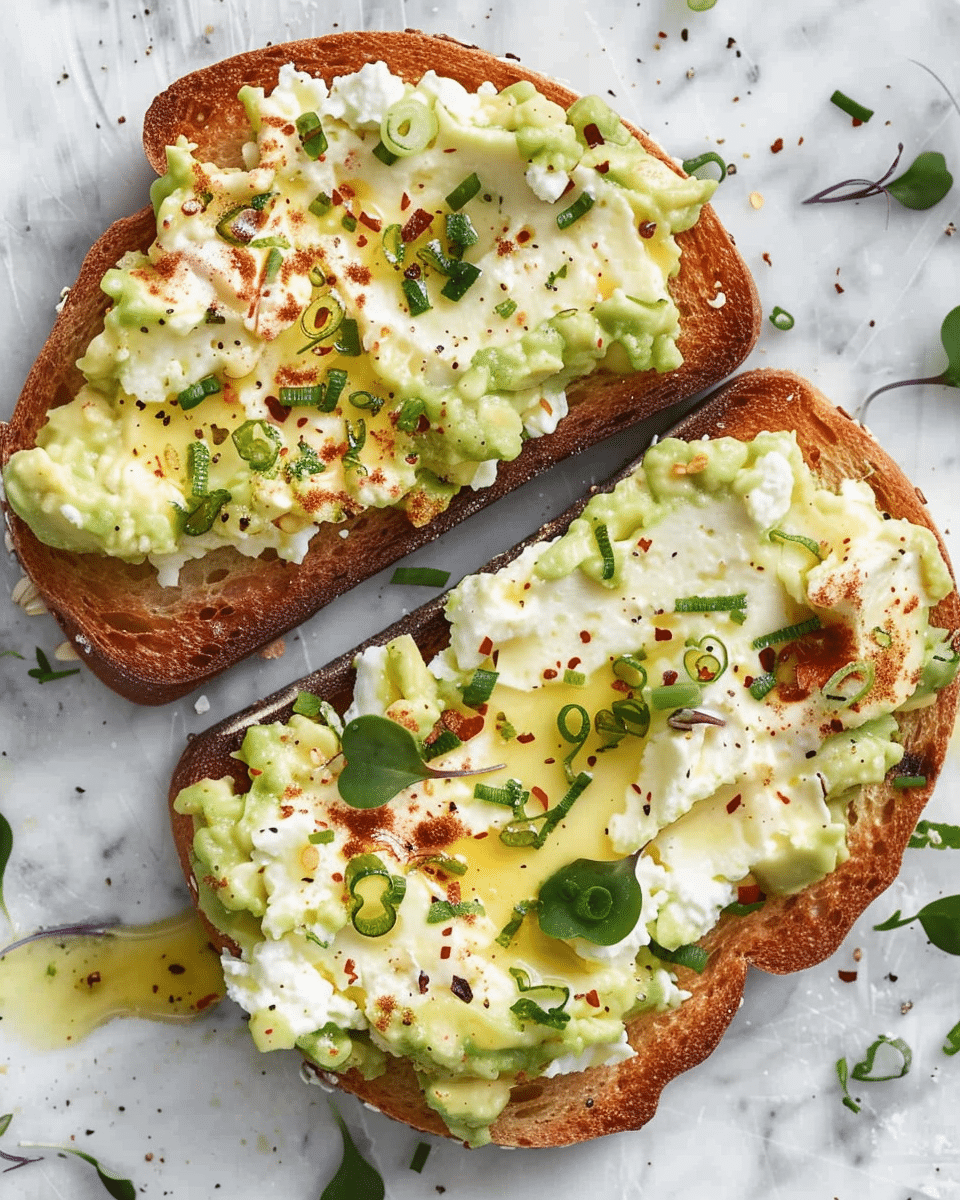 Creamy Cottage Cheese Avocado Toast