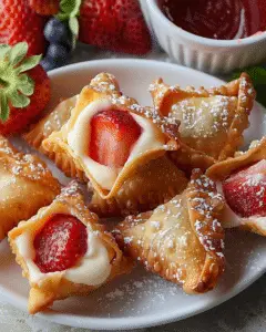 Deep Fried Strawberry Cheesecake