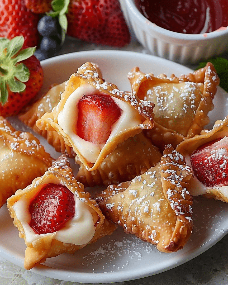 Deep Fried Strawberry Cheesecake