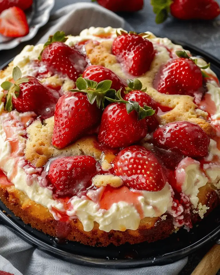 Easy Strawberry Cheesecake Dump Cake
