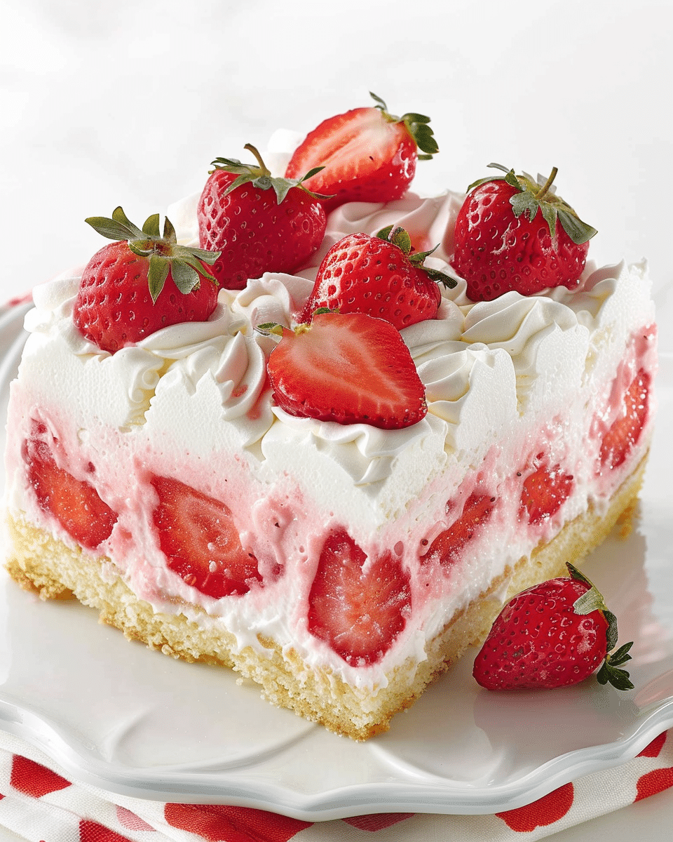 Easy Strawberry Poke Cake
