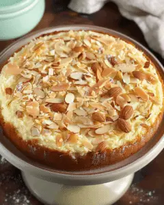 Lemon Almond Cottage Cheese Cake