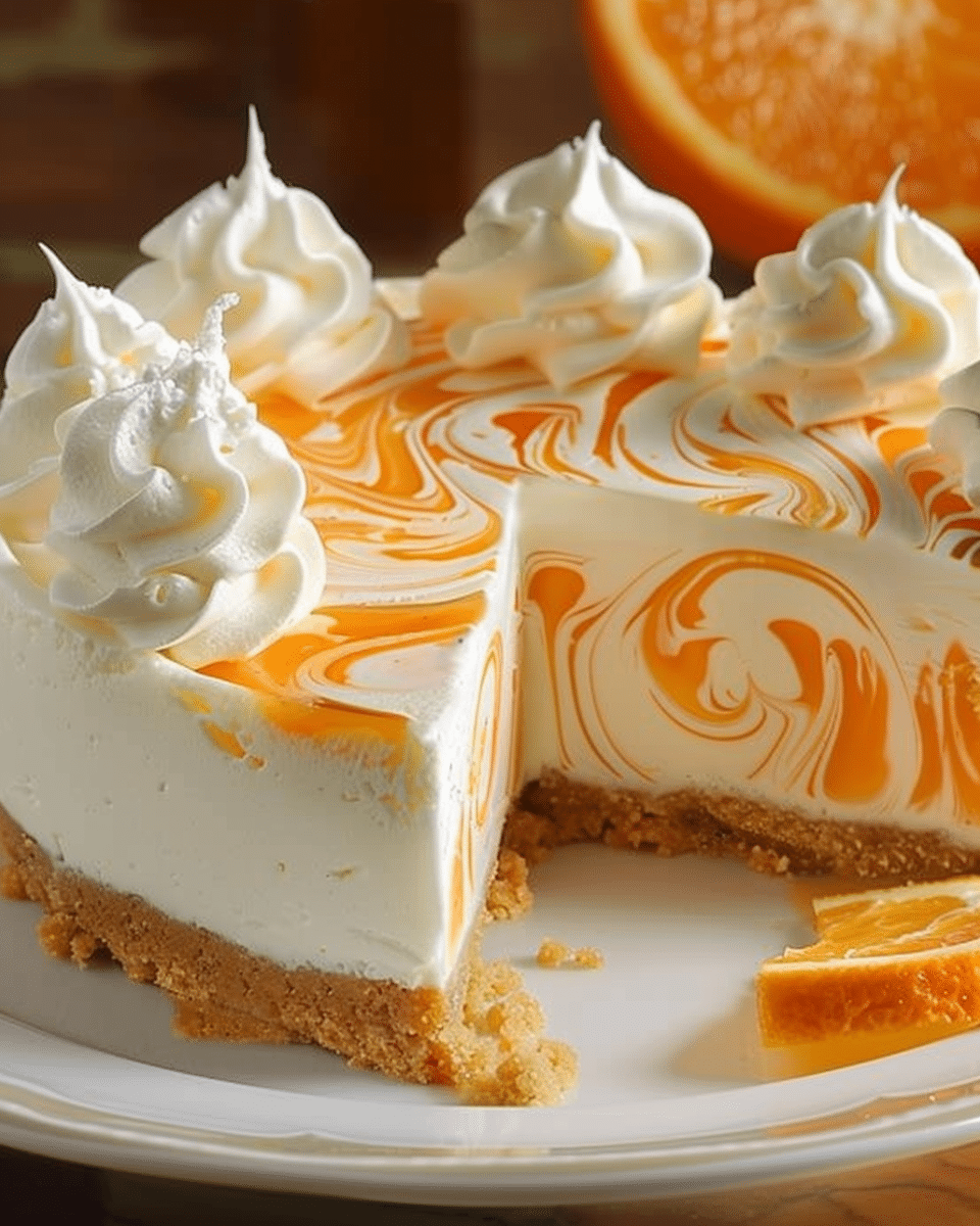 No-Bake Orange Creamsicle Cheesecake