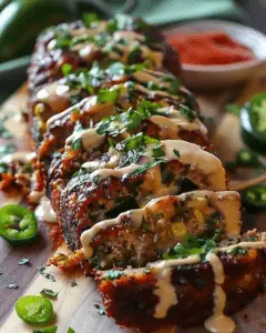 Smoky Jalapeño Popper Meatloaf with Creamy Ranch Drizzle