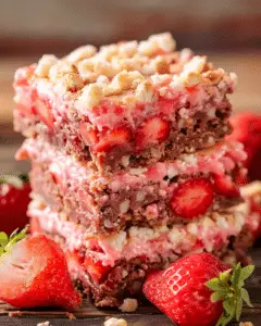 Strawberry Crunch Brownies
