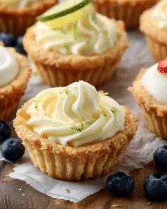 Zesty Key Lime Cheesecake Cookie Cups