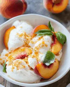 Peach and Burrata Caprese Salad Delight