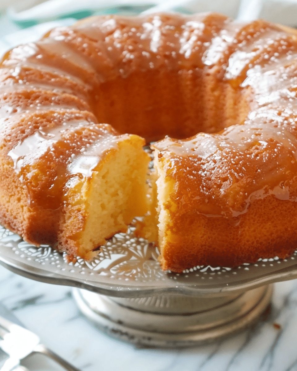 Kentucky Butter Cake with Rum Sauce