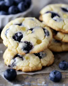 Greek Yogurt Lemon Blueberry Cookies