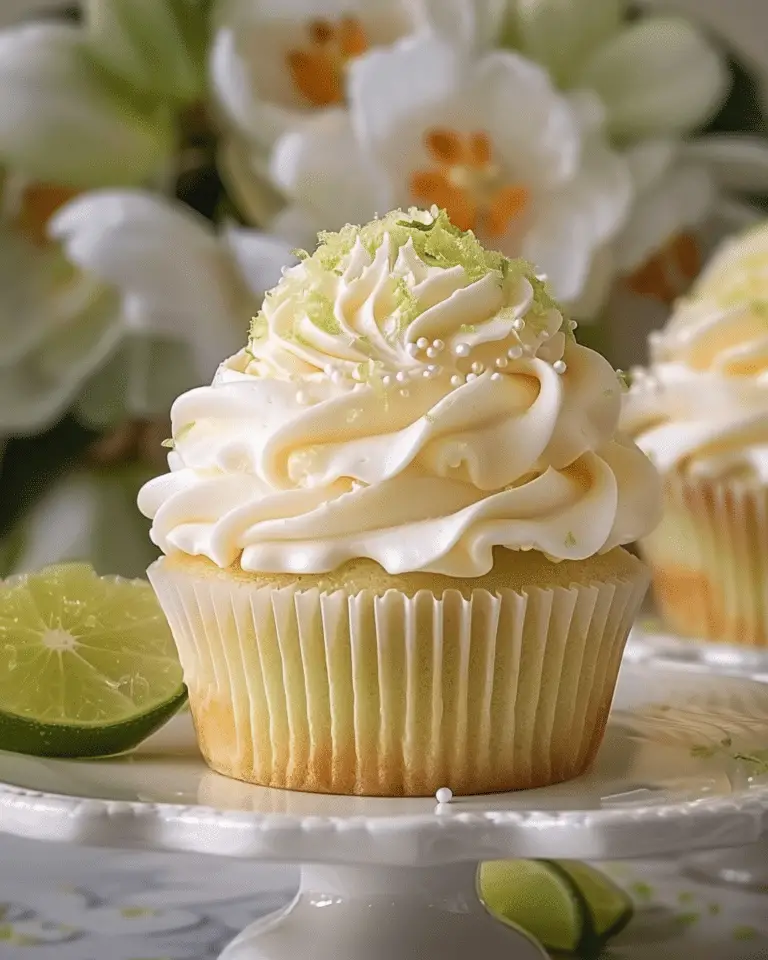 Key Lime Cupcakes Filled with Creamy Lime Frosting