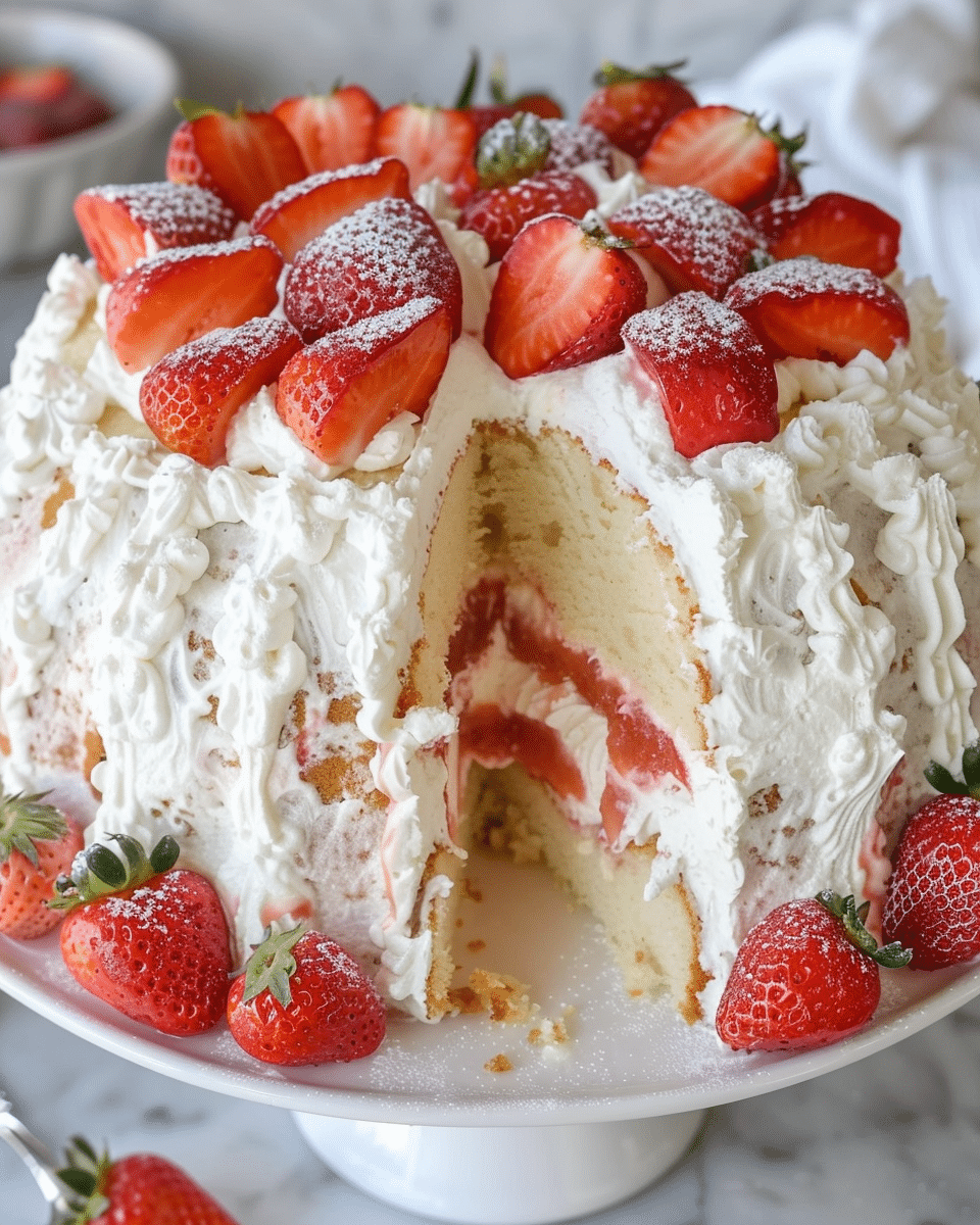 Strawberry Angel Cake