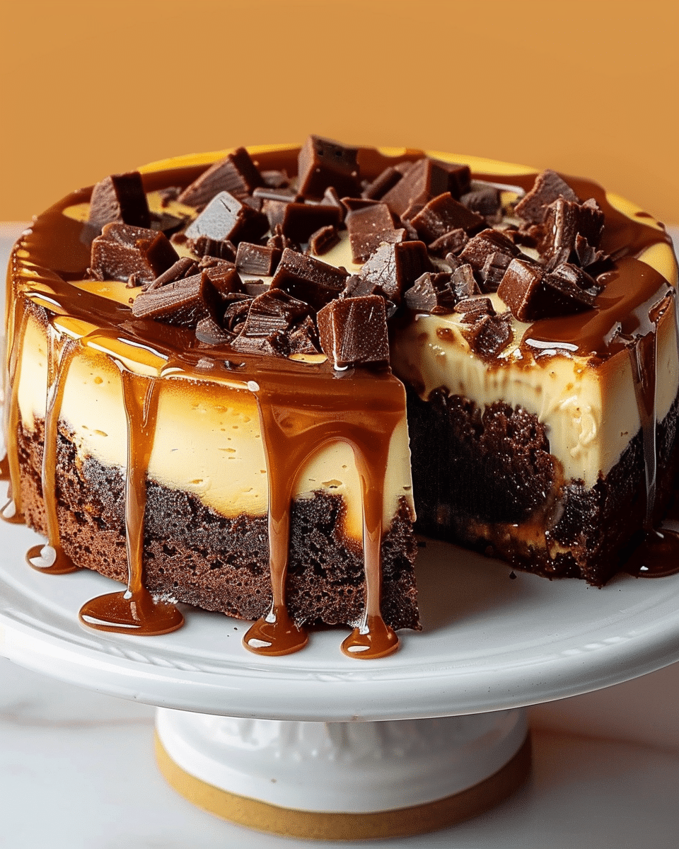 Caramel Brownie Cheesecake