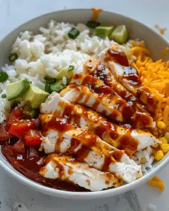 Quick Cottage Cheese BBQ Chicken Bowl