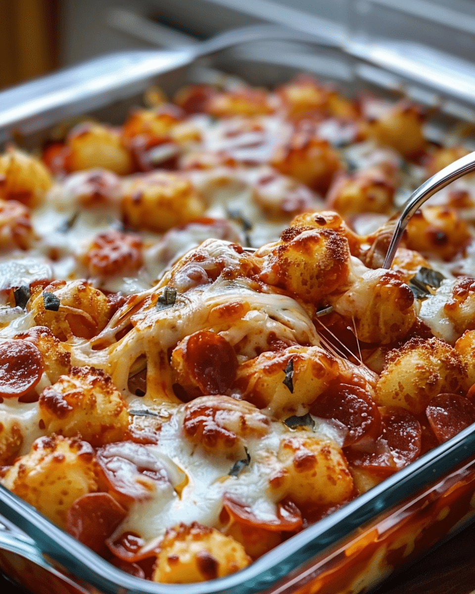 Tater Tot Pizza Casserole